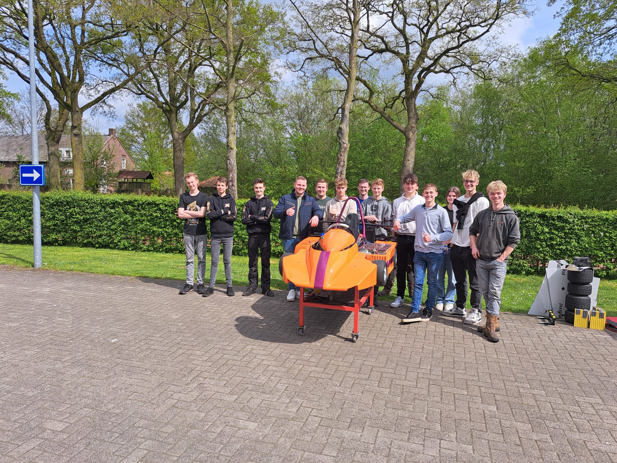 Studenten Vonk bij Greenkart