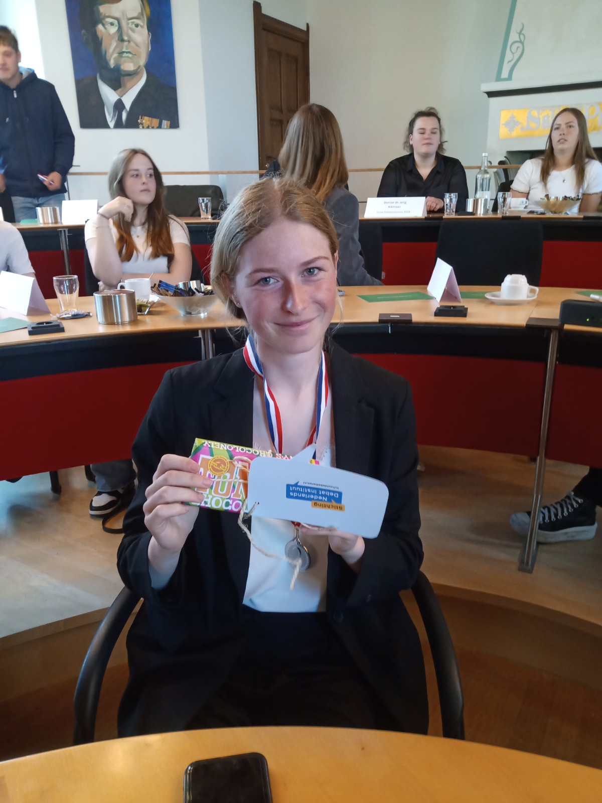 Winnaar debatwedstrijd mbo Alkmaar Sylvia Huppen